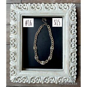 Goldtone and Clear Crystal Necklace